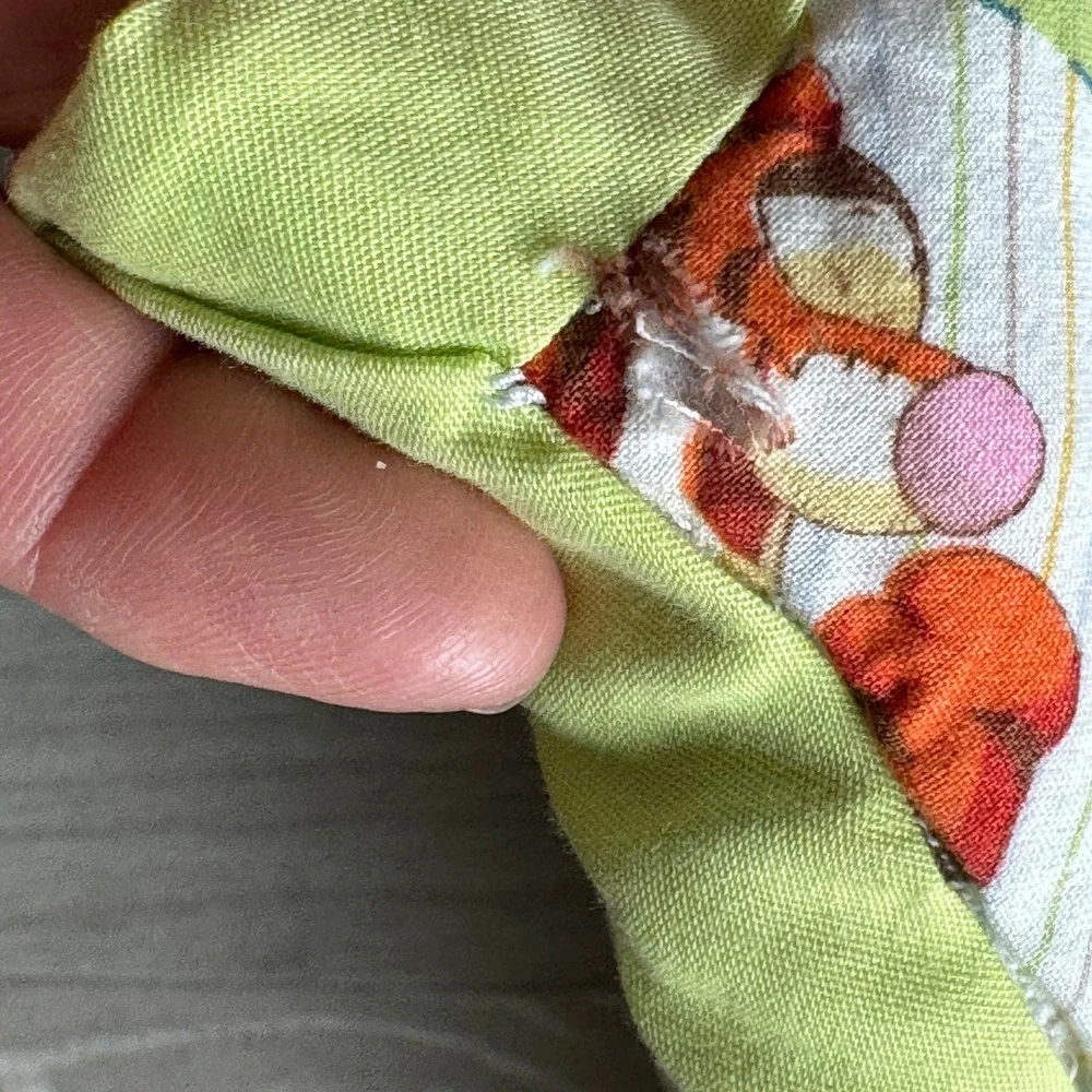 Disney Winnie the Pooh Tigger Piglet Baby Blanket Quilted Rainbow Nursery Decor
